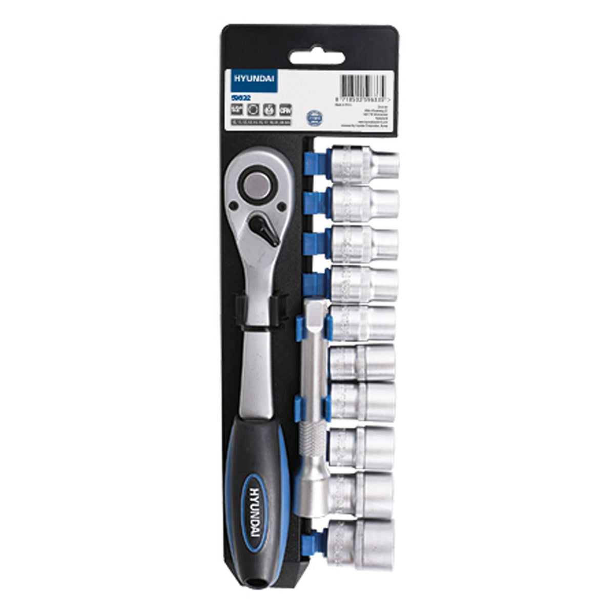 Set 12 chei clichet cu tubulare 3/8, Hyundai HY-59632